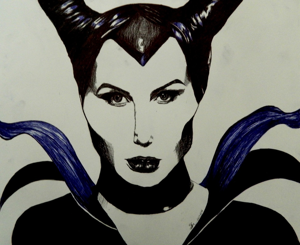 Drawing MALEFICENT by TANKRIUM - YouTube